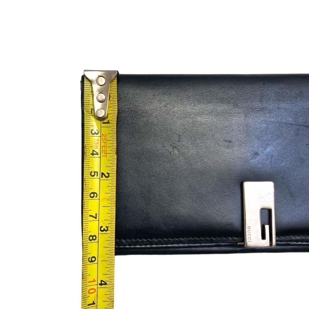 Gucci black leather vintage bling unisex wallet - Picture 2 of 12